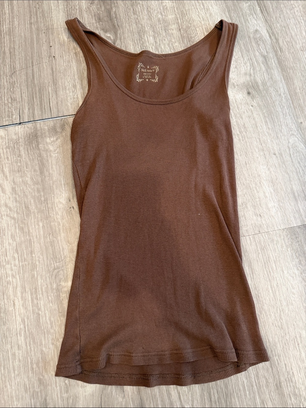 Old Navy Chocolate Brown Ribbed Tank Top